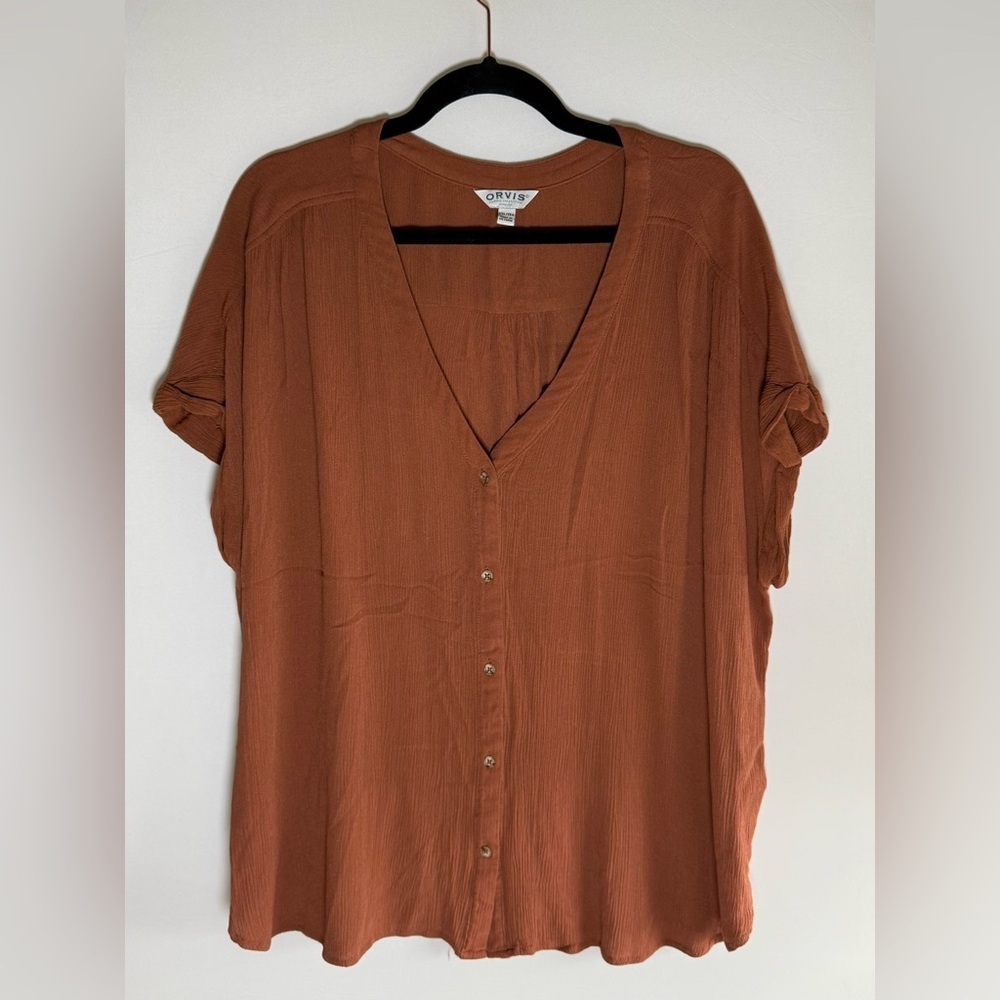 Orvis lightweight gauze blouse • Women’s XXL
